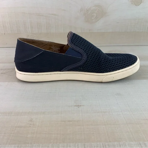 OluKai Pehuea Slip On Navy Shoes - Picture 6 of 11